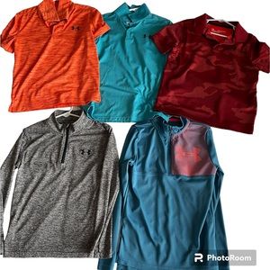 Lot of 5 Under Armour Shirts Boys YXS-YSm